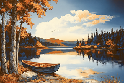 Autumn Lake Serenity