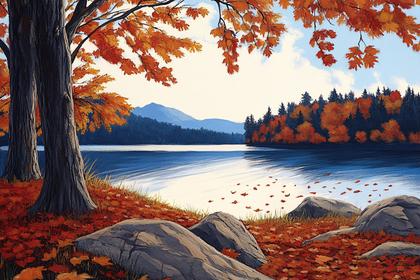 Autumn Lake Serenity