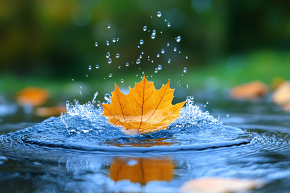 Autumn Leaf Splash
