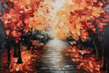 Autumn Park Path
