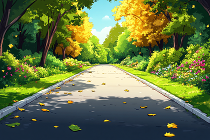 Autumn Path In The Park