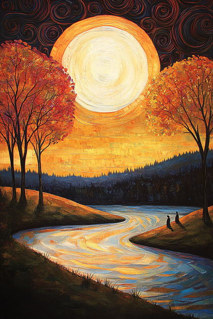 Autumn River Landscape