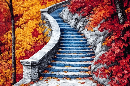 Autumn Stone Steps