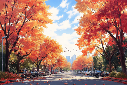 Autumn Street Scene