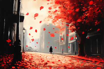 Autumn Stroll in City