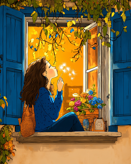 Autumn Window Serenity