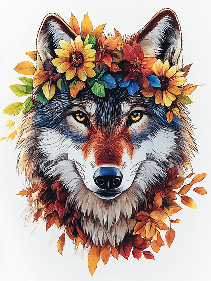 Autumn Wolf Portrait