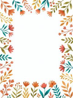 autumn floral frame