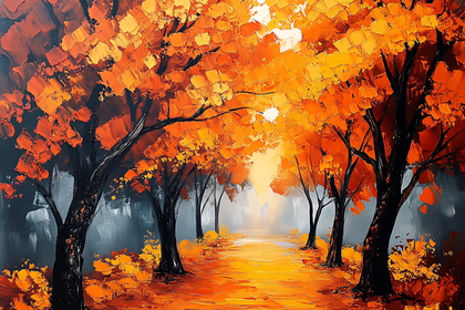 Autumnal Forest Path