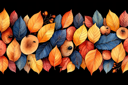 Autumnal Leaves and Berries