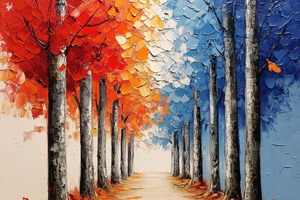 Autumnal Path Oil Painting
