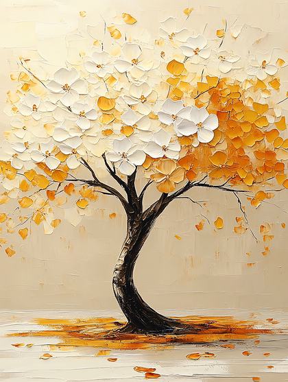 Autumnal Tree Of Flowers