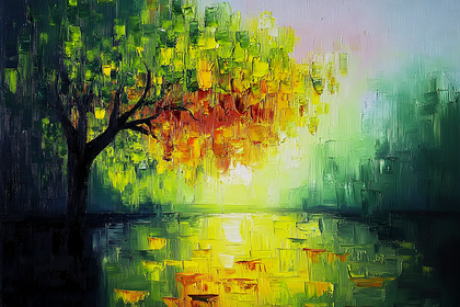 Autumnal Tree Reflection