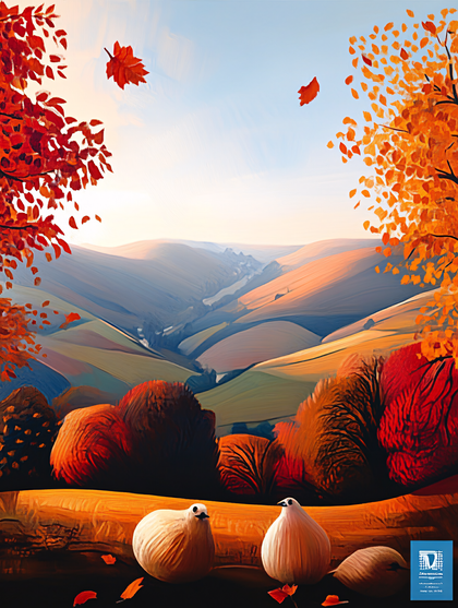 Autumnal Valley with Doves