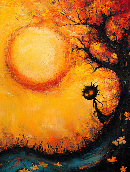 Autumnal Whispers by the Stream