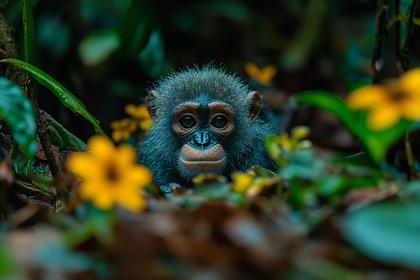 Baby Chimpanzee Portrait