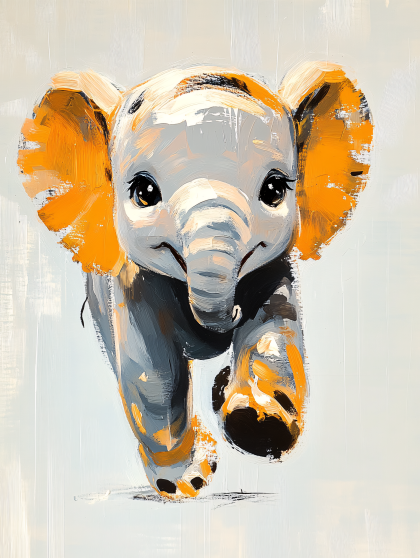 Baby Elephant Painting