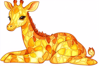 Baby Giraffe Resting