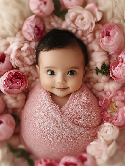 Baby Girl Wrapped In Pink