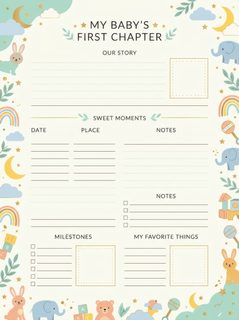 baby milestone journal