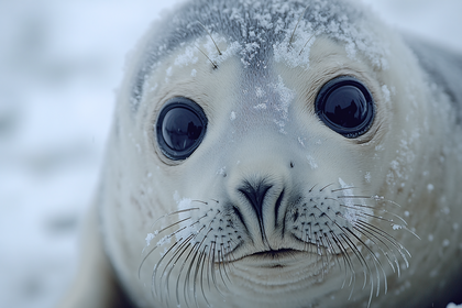 Baby Seal Face Close-Up