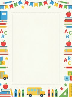 school supplies border