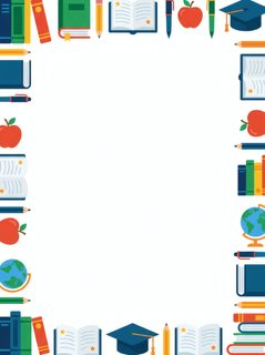 school supplies frame