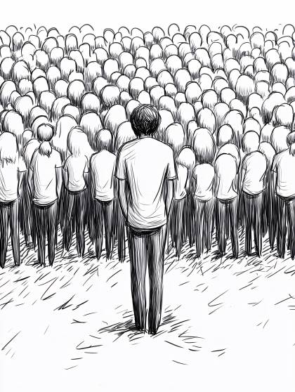 Back View Person Crowd