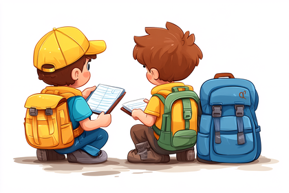 Backpack Boys Reading Notebooks