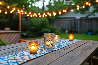 Backyard Evening Lights