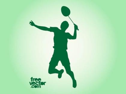 Badminton Player Free Vector
