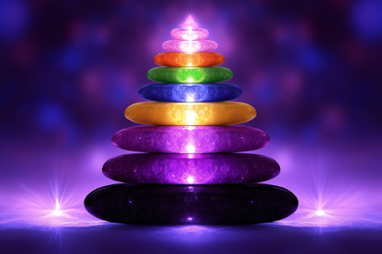 Balanced Chakra Stone Pyramid