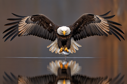 Bald Eagle Catching Fish