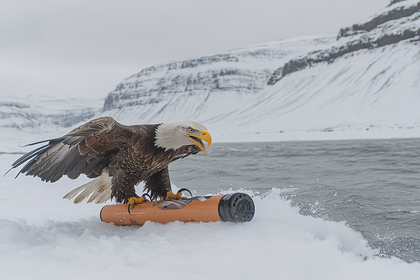 Bald Eagle Catching Underwater Camera