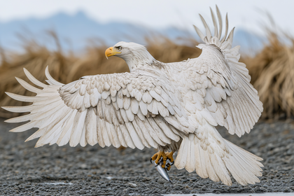 Bald Eagle Hunting Fish