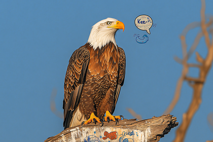 Bald Eagle On Branch
