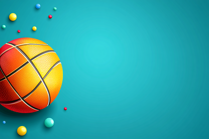 Basketball With Colorful Spheres