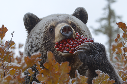 Bear Eating Berries