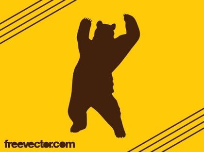 Bear Silhouette Free Vector