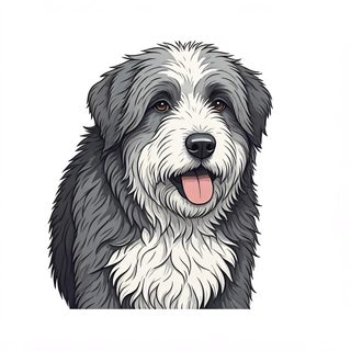bearded collie portrait
