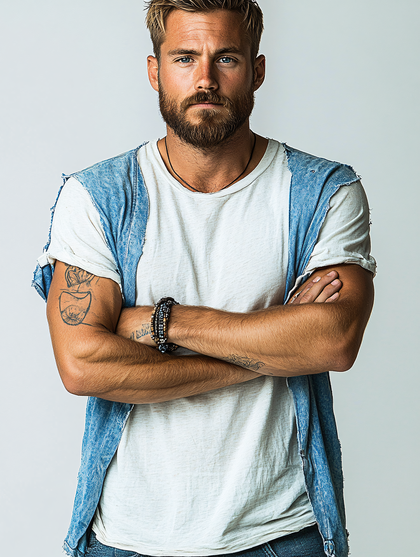 Bearded Man with Arms Crossed
