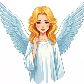 blonde angel portrait