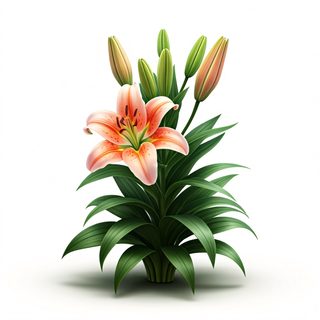peach lily flower