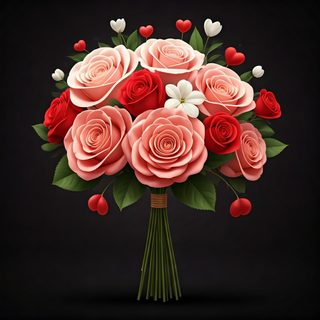 rose bouquet hearts