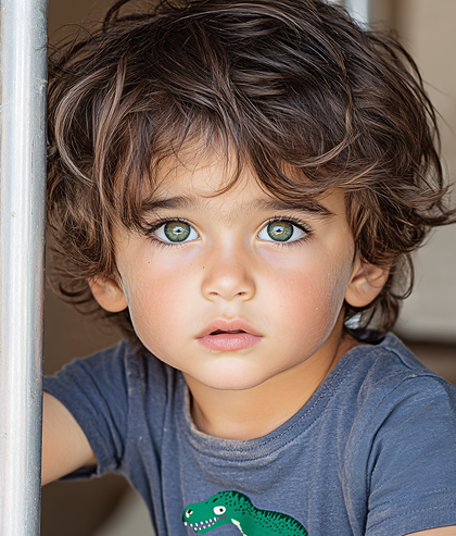 Beautiful Child Looking at Camera
