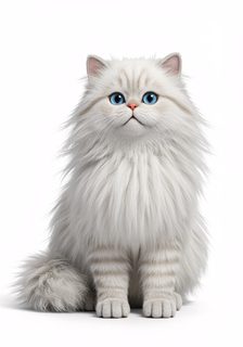 fluffy white cat