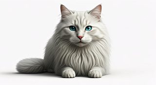 white longhaired cat