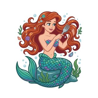 mermaid combing hair