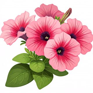 pink petunia flowers