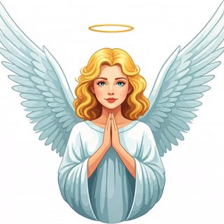 praying angel illustration